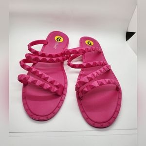 Hot Pink Sandals Sz 9 NWOT